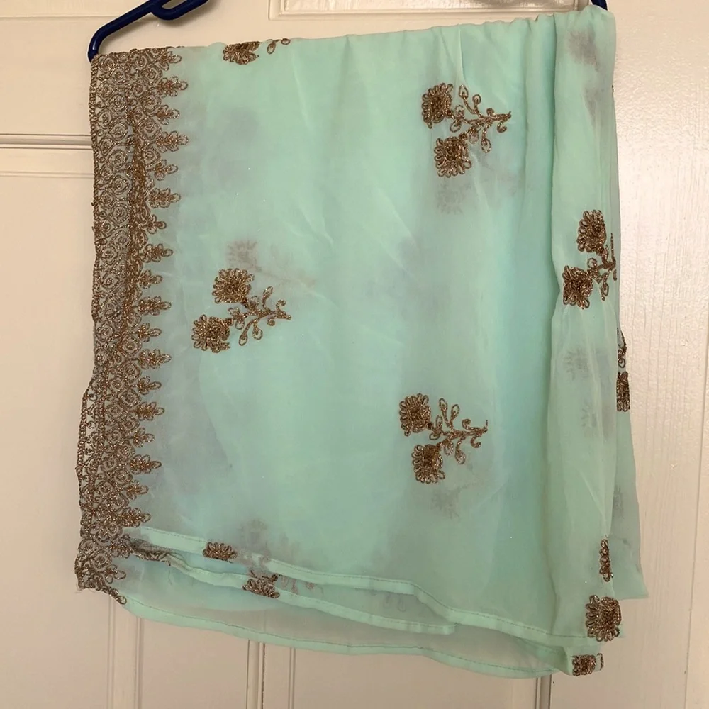 Mint Green Sharara - Picture 13 of 13